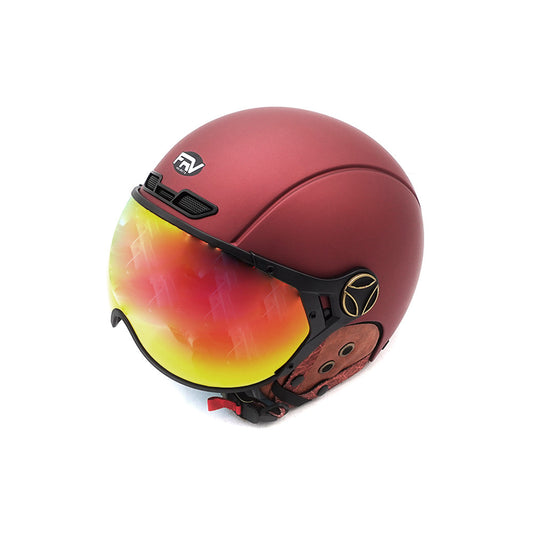 Mat Bordeaux jet helmet (size S to XL)