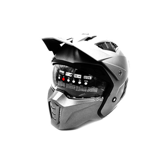 Matal metal gray street gray helmet (size S to XL)