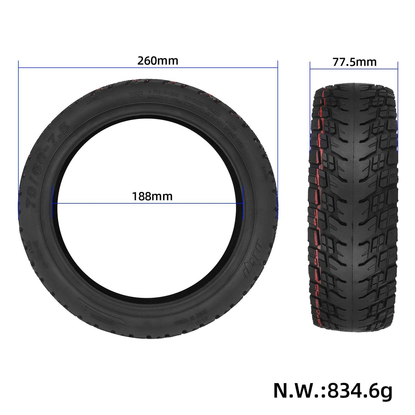 Pneu ZT3 pro 70/60-7.5
