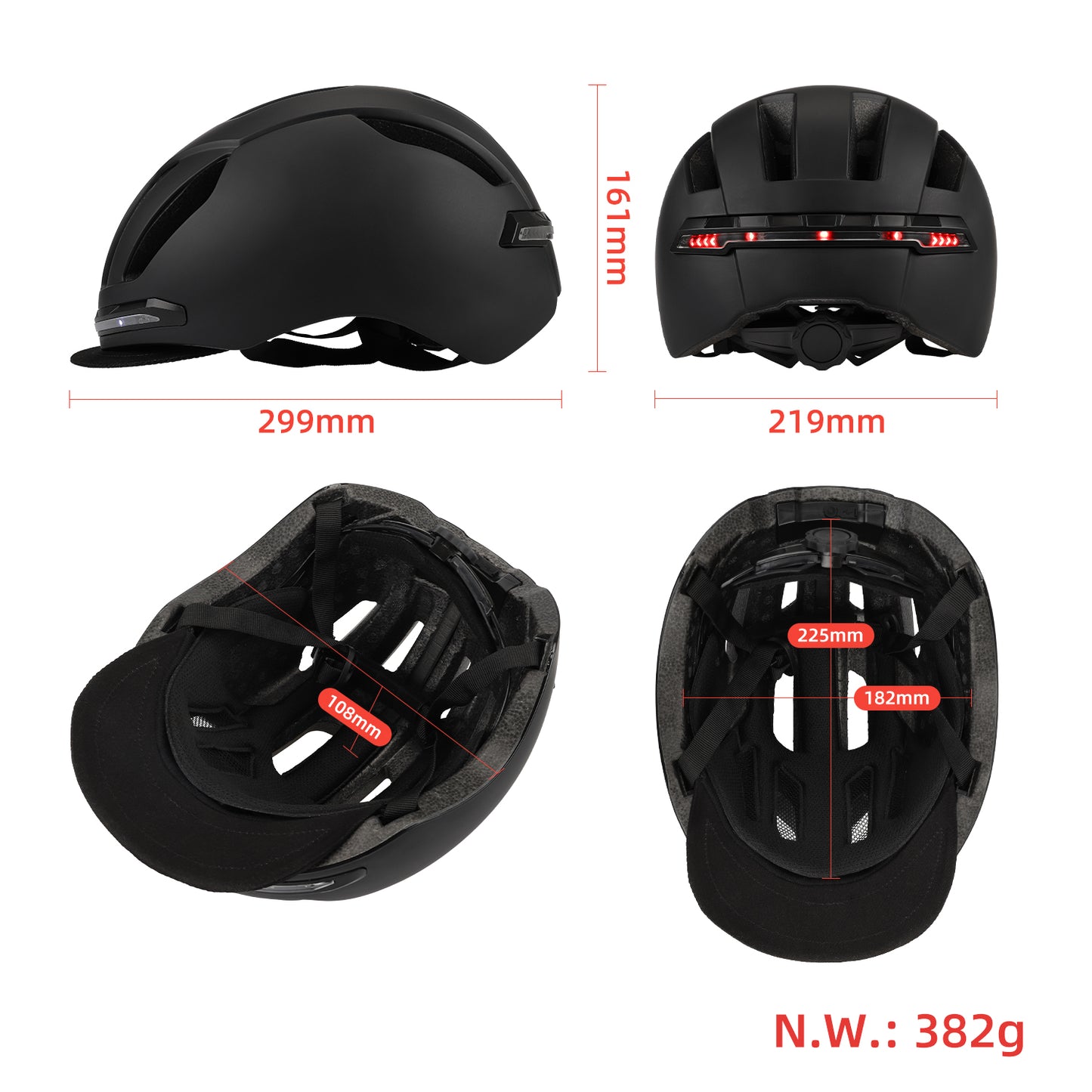 Casque Smart noir avec commande sans fil