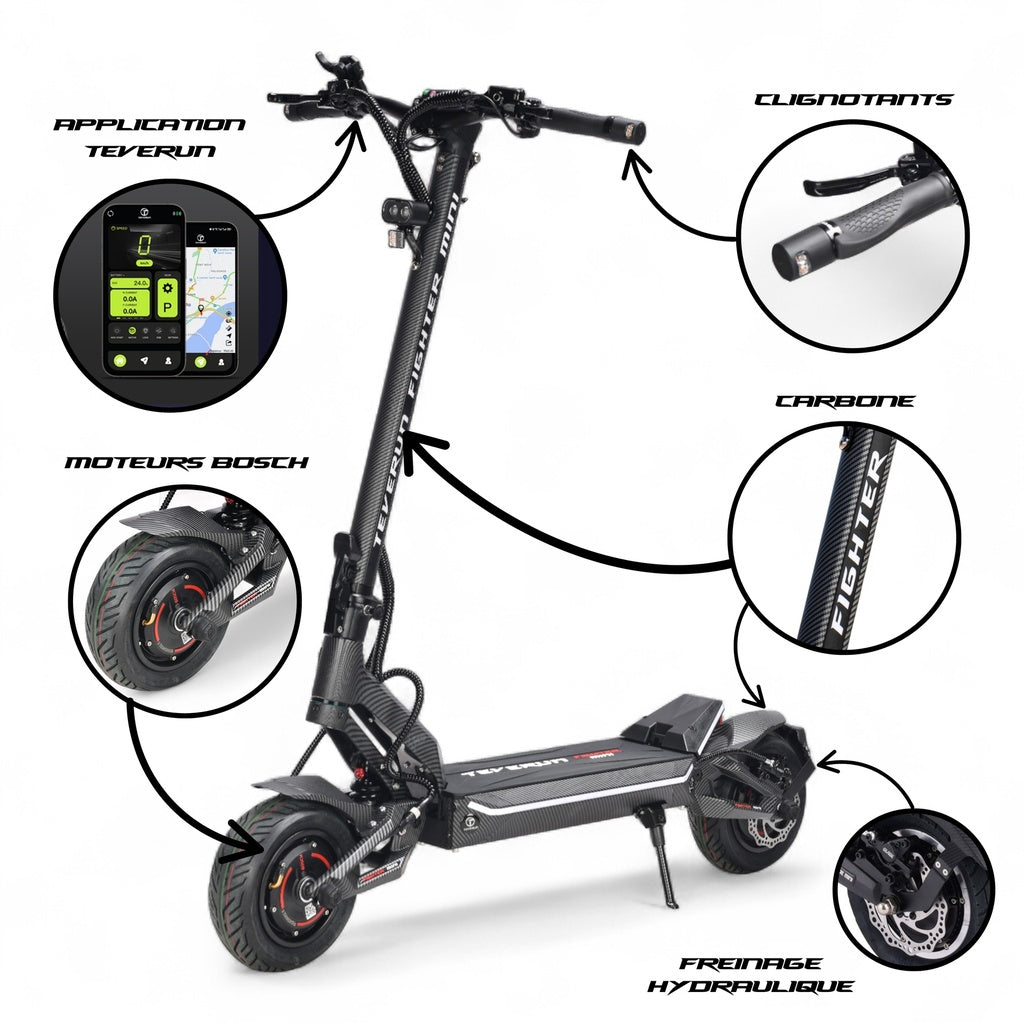 TROTTINETTE ELECTRIQUE TEVERUN FIGHTER MINI ECO 52V 20,8AH MOTEUR BOSCH 2025