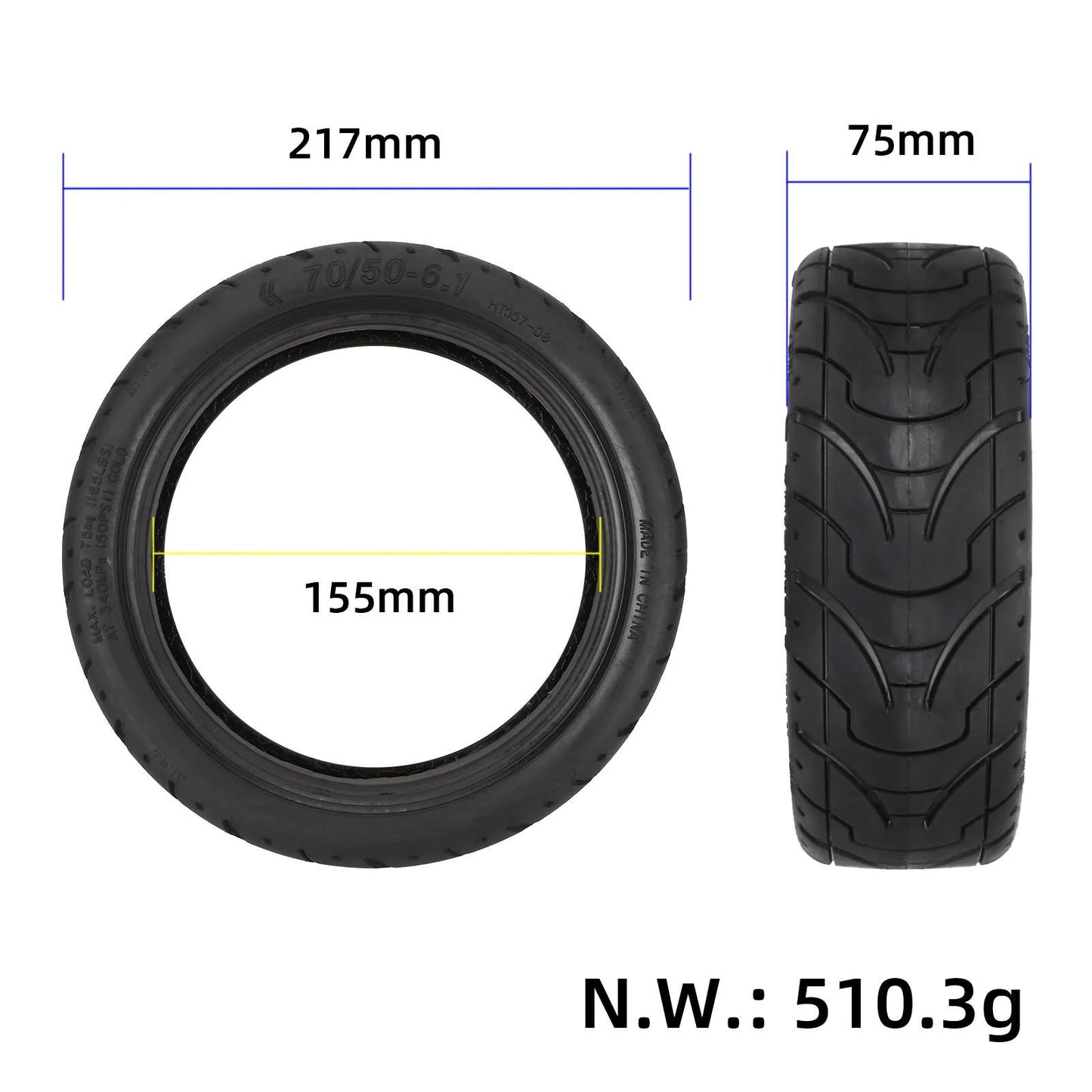 Pneu Tubeless Dualtron mini 70/50-6.1