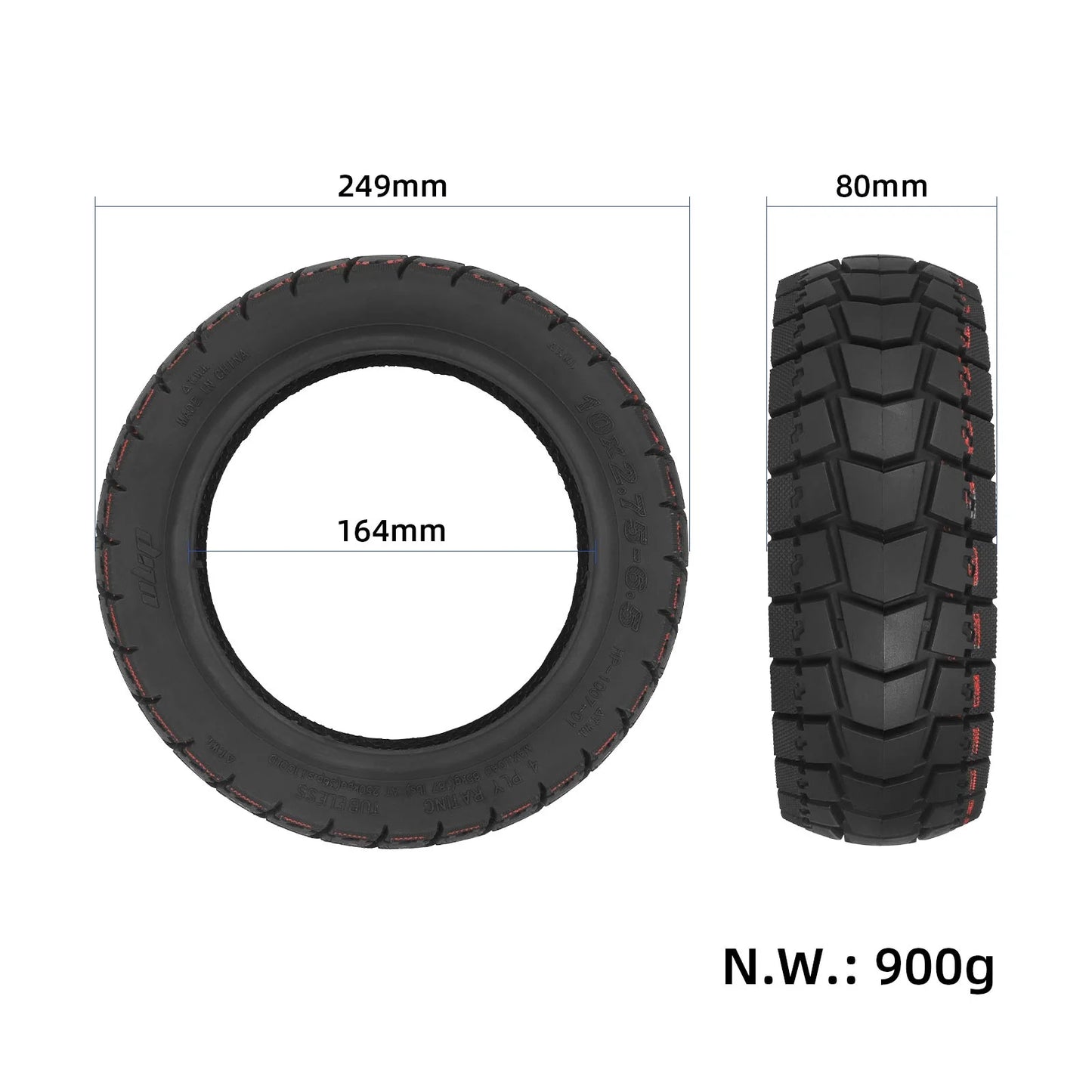 Pneu Tubeless 10x2.75-6.5